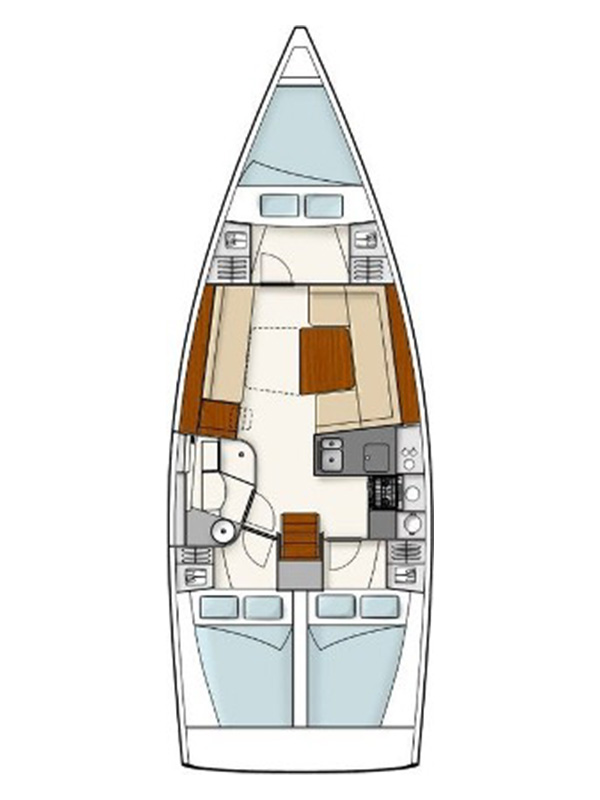 Hanse 385 Innenansicht