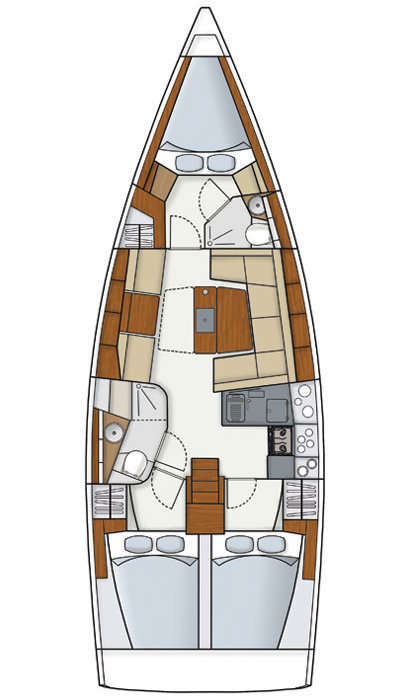 Hanse 415 Innenansicht