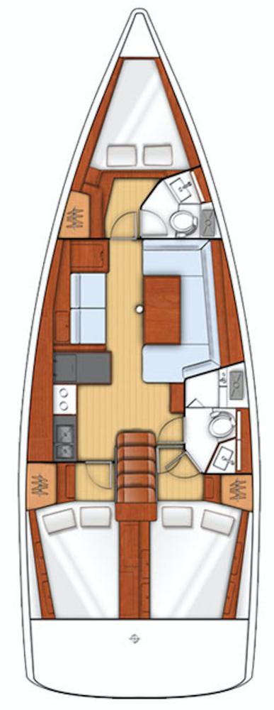 Oceanis 41 Innenansicht