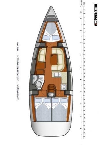 Sun Odyssey 36i Innenansicht
