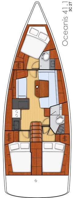 Oceanis 41.1 Innenansicht