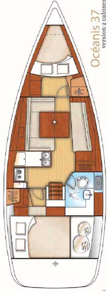 Oceanis 37 Innenansicht