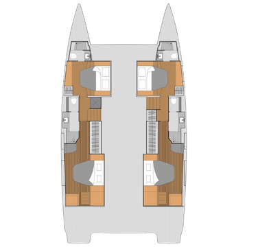 Fountaine Pajot Aura 51 SMART ELECTRIC - 4 cab. Innenansicht