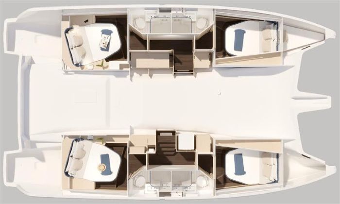 Fountaine Pajot New 44 Quatour - 4 + 2 cab. Innenansicht