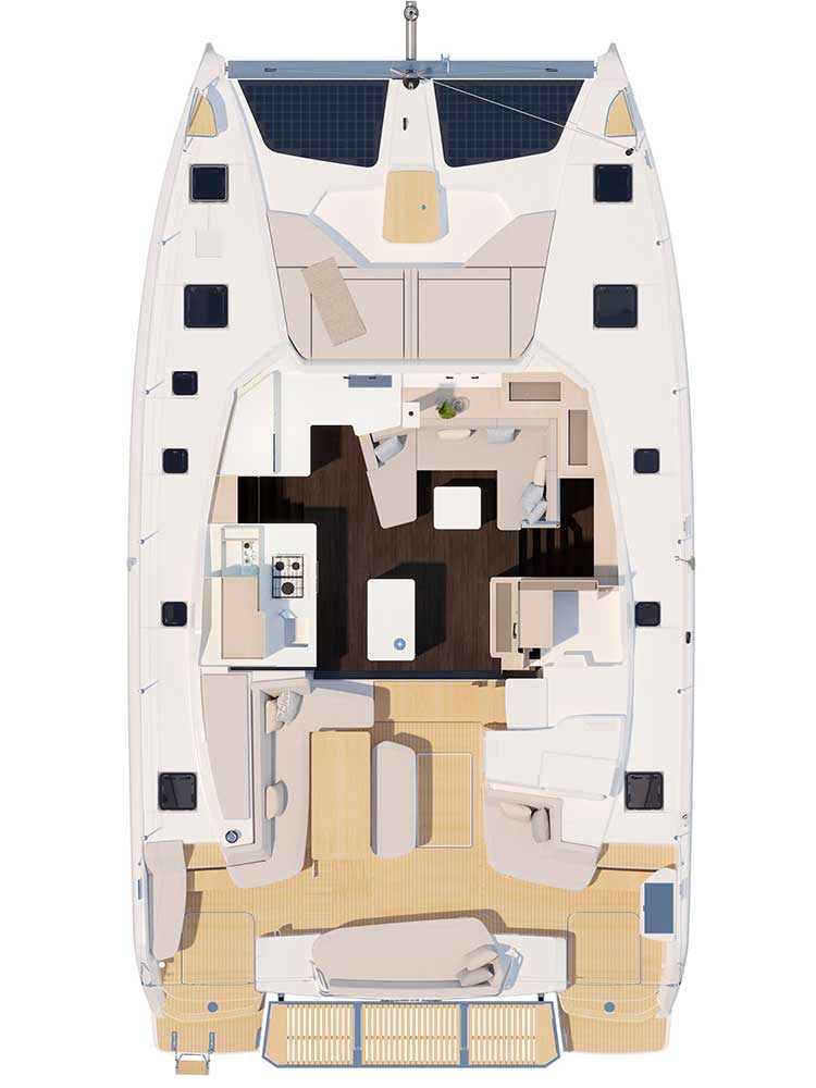 Fountaine Pajot New 44 Quatour - 4 + 2 cab. Innenansicht