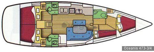 Oceanis Clipper 473 Grundriss
