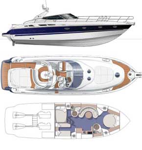 Cranchi 50 Mediterranee Grundriss