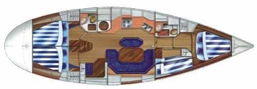 Dufour 45 Classic Grundriss