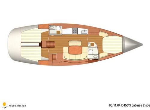Dufour 455 Grand Large Grundriss
