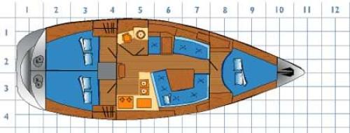 Sun Fast 37 Grundriss
