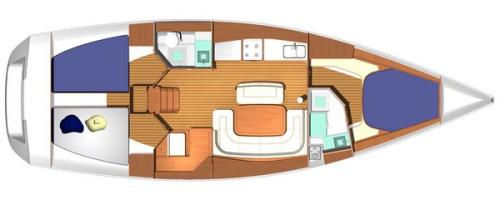 Dufour 425 Grand Large Grundriss