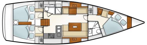 Hanse 430e Grundriss