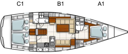 Hanse 470e Grundriss