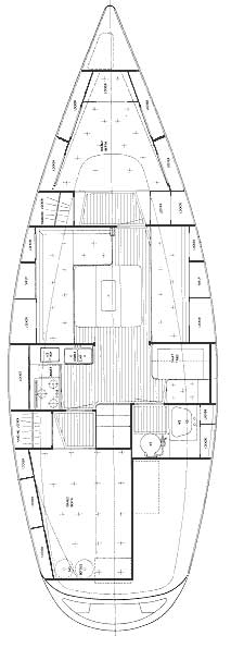 Hallberg-Rassy 34 Grundriss