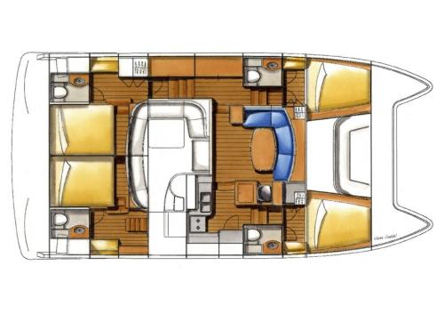 Lagoon Power 44 Grundriss