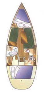 Hunter 326 Grundriss