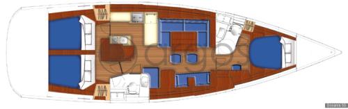 Oceanis 50 Grundriss