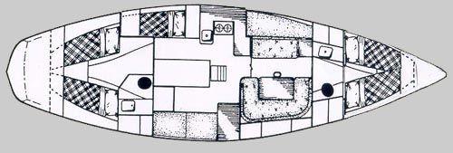 Moody 44 1970 Grundriss