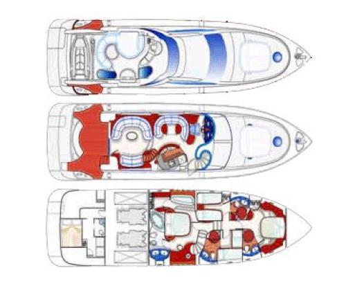 Azimut 68 Plus Fly Grundriss
