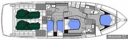 Absolute 52 Coupe Grundriss