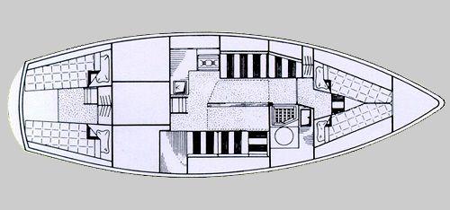 Moody 33 MK 2 Grundriss