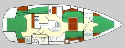 Moody 40 1990 Grundriss
