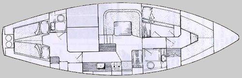 Moody 42 CC Grundriss