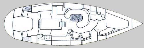 Moody 44 1990 Grundriss