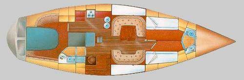 Moody 47 1980 Grundriss