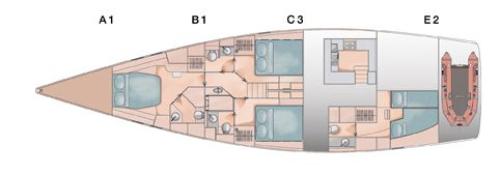 Moody 62 DSe Grundriss