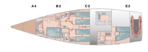 Moody 62 DSe Grundriss