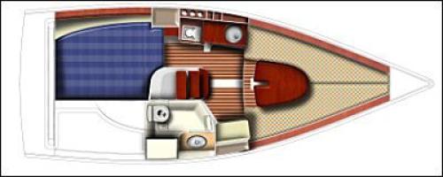 Sun 2500 HB Grundriss