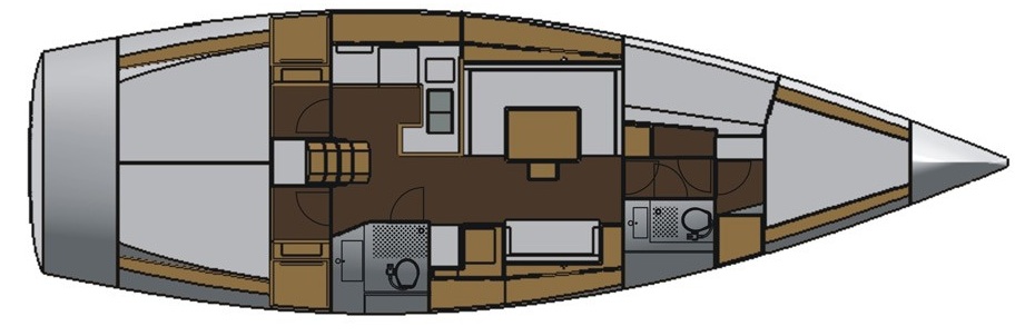 Salona 44 Performance Grundriss