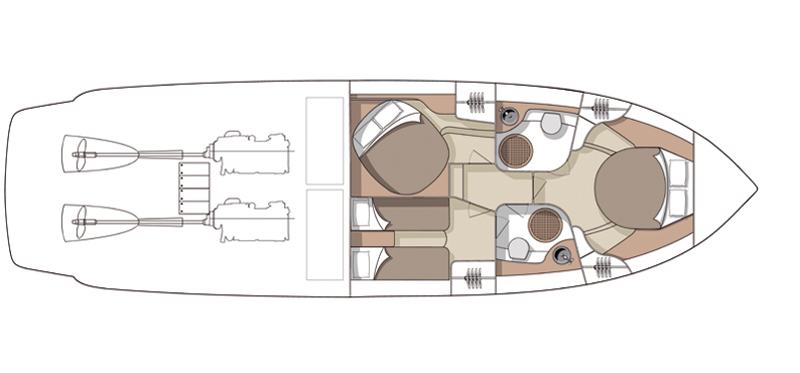 Cranchi 50 Atlantique Grundriss