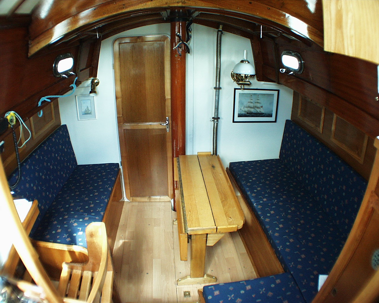 Mahagoni Seekreuzer Innenansicht