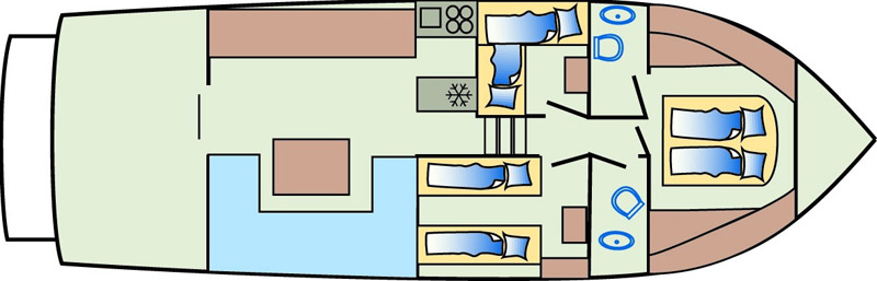 Ocean Alexander 44 Grundriss