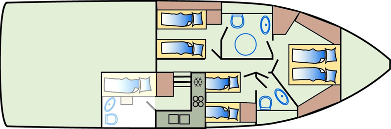 Ferretti 49 Grundriss