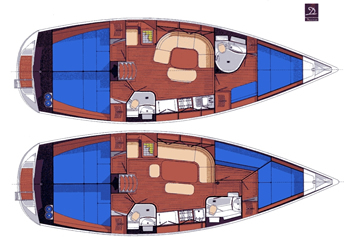 Delphia 40 Grundriss