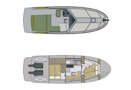 Tornado 38 Cruising Grundriss