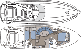 Sunseeker 44 Camargue Grundriss