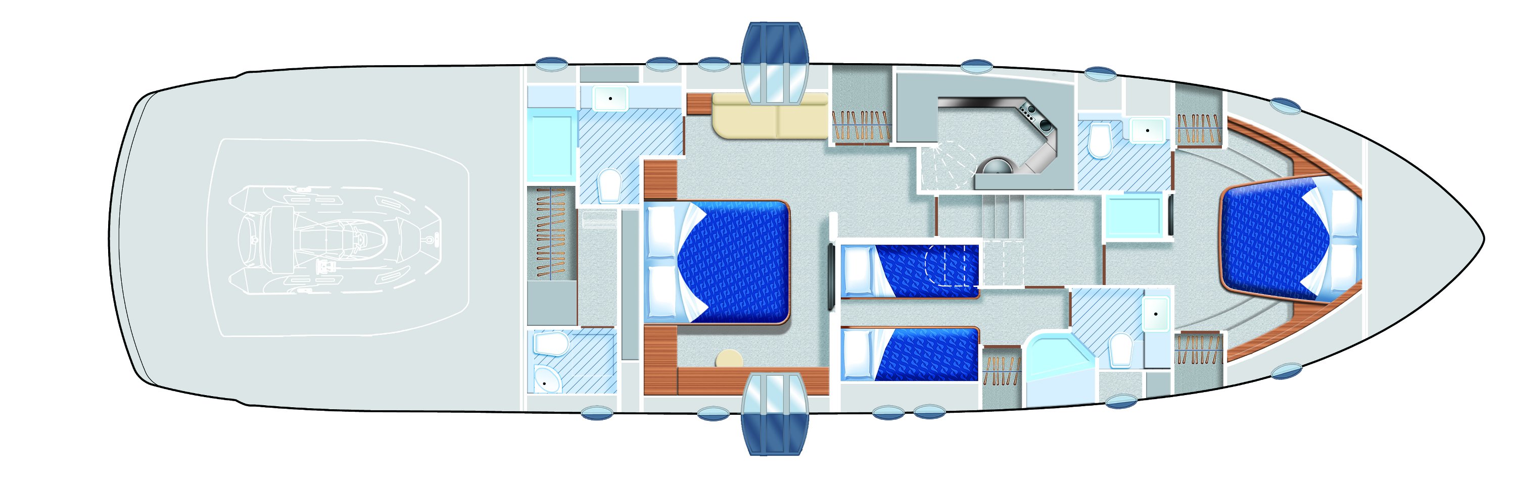 Pershing 64 Grundriss