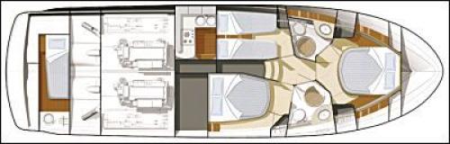 Prestige 46 fly Grundriss