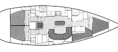 Oceanis 411 Clipper Simonetta (Bow Thruster, electric heads, Solar Panel) Grundriss