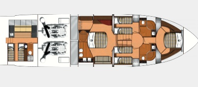 Fairline Squadron 78 Grundriss