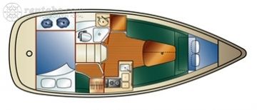 Hunter 27 Grundriss