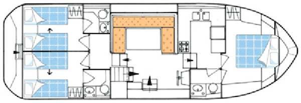 Tarpon 42 Trio Prestige Grundriss