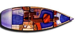 Hunter 340 Grundriss