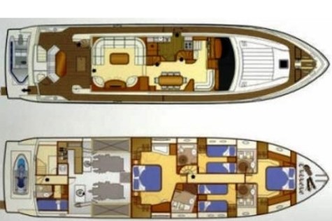 Ferretti 730 Grundriss