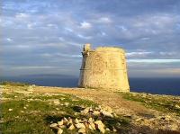 Ibiza-Formentera Charter Formentera Ruine vor Meer