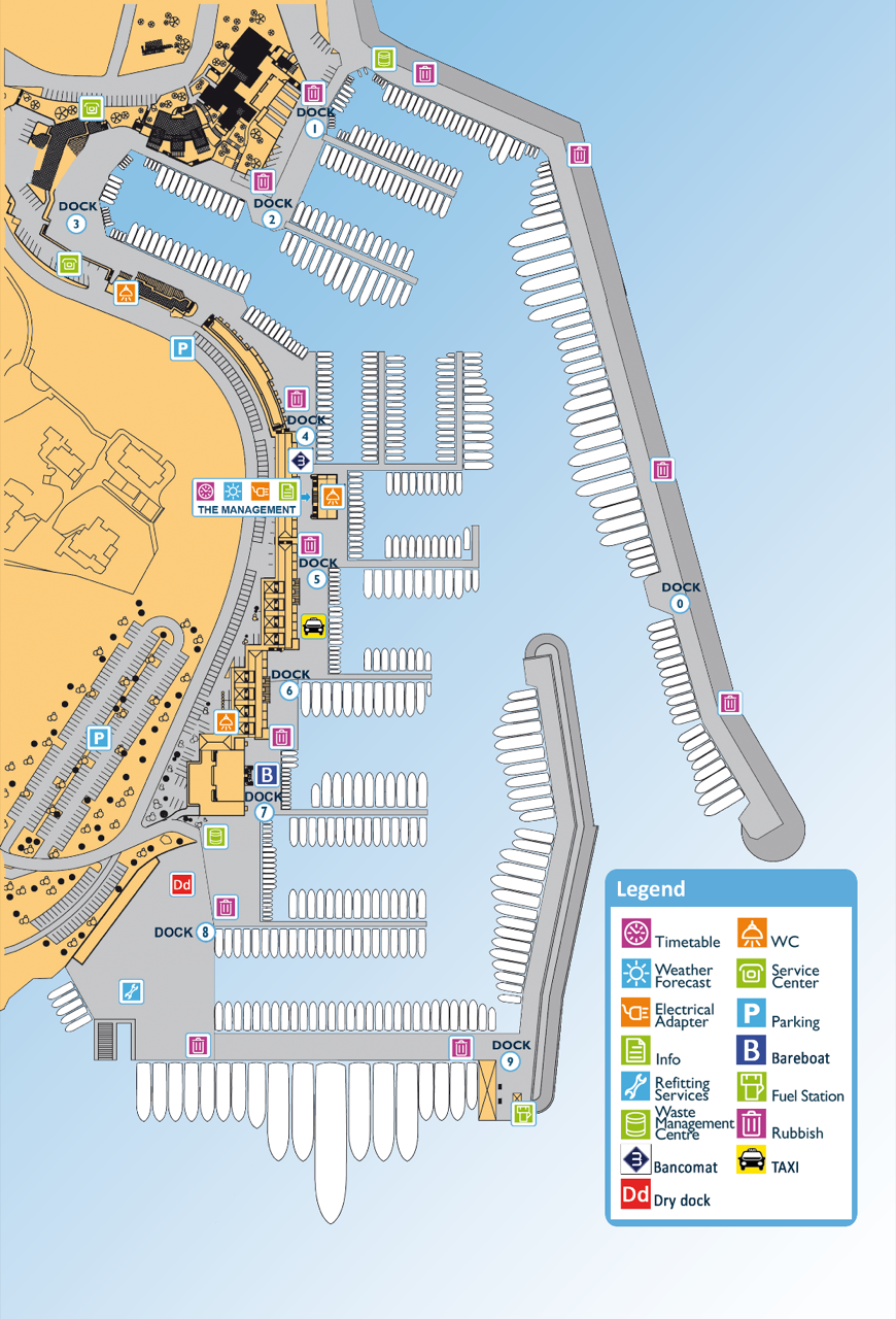 Marina di Portisco Marina di Portisco  Mappa ormeggi